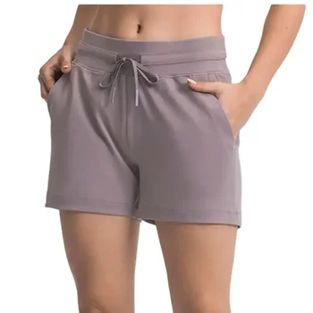 לולו נשים יוגה מכנסיים קצרים יוגה חוצות טניס כושר קצרים מכנסי לייקרה חומר אלסטיות גבוהה מהיר ייבוש אוורור - התמונה 1  