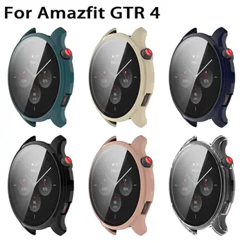 על Amazfit GTR 4 קשה PC Case+זכוכית מחוסמת שעון חכם מגן מסך הפגוש Shell עבור Huami Amazfit GTR4 לצפות מקרה כיסוי - התמונה 1  