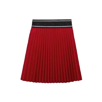חדש בנות אדום חצאית מחוך חצאית בד נוח אומנות מעולה קפלים החצאית עיצוב תכליתי - התמונה 1  