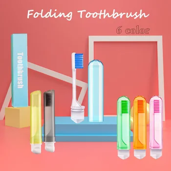 נסיעה מתקפל נייד מברשת שיניים להגדיר סופר מברשת זיפים רכה לקפל לנסוע לקמפינג וטיולים חיצוני קל לקחת Teethbrush - התמונה 1  
