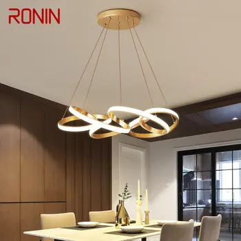 רונין הפוסט-מודרנית תליון מנורה Vintage יצירתי טבעות LED 3 צבעים אמנות גופי על עיצוב הבית חדר אוכל חדר השינה - התמונה 1  