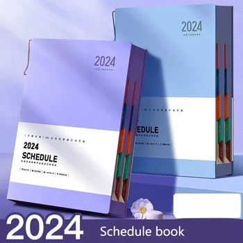 2024 'נדה הספר יוקרה למשרד לעסק מחברת העבודה מעובה יעילות ידנית עצמית ממושמע שעון אג' נדה הספר קופסא מתנה - התמונה 1  
