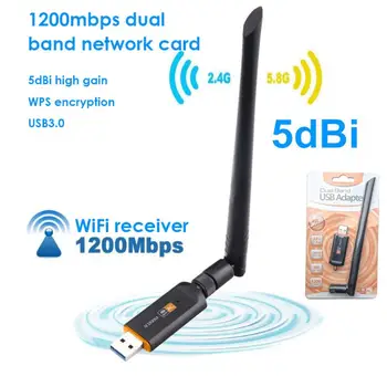 נייד Wifi, Lan Dongle מתאם גבוה מהירות Realtek 8812bu על שולחן העבודה של מחשב נייד Dual-band Wi-fi מתאם Usb 3.0 מקלט מיני - התמונה 1  