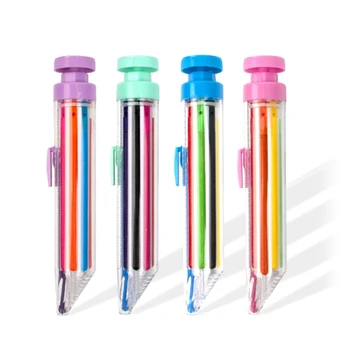 8 צבעים לציור עפרון Rotatable מילוי הפכפך עפרון, עטים האמנות צבע העט. - התמונה 1  