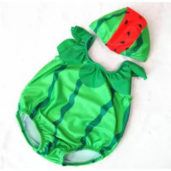 חלק אחד חמוד בגדי ים לתינוקות עם כובע פירות צורה תינוק בגד ים עם כובע הרחצה קוספליי יפה בגדי ים לתינוקות תינוק חמוד רחצה - התמונה 1  
