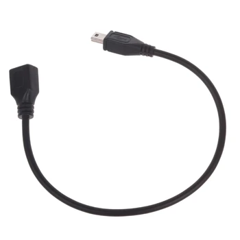 מיקרו USB למיני USB נקבה זכר נתונים מתאם ממיר כבל כבל נתונים העברת כבלים עבור ניווט ברכב 25cm - התמונה 1  