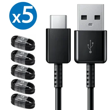 5Pcs 1.2 מ ' 4FT סוג c USB C כבל מטען לסמסונג גלקסי s8 S10 S20 S22 S21 Huawei טלפון אנדרואיד - התמונה 1  