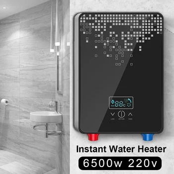 מיידי דוד מים חשמלי מקלחת, אמבטיה ברזים למטבח-ברז חימום 220V 6500W דיגיטלית תצוגת טמפרטורה Automatica - התמונה 1  