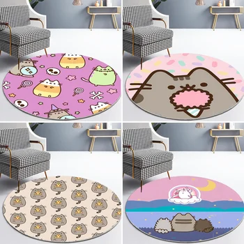 Pusheen חתול פלנל שטיח Kawaii קריקטורה קישוט הבית שטיח הרצפה דקורטיבי שטיחים מחצלות הדלת מוצרים לבית, קישוטים מתנות - התמונה 1  