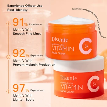 Disunie 50 גרם ויטמין C קרם פנים לנשים הלבנת ו הברקה לחות להפחית אקנה פנים אנטי אייג ' ינג לטיפוח העור המוצר - התמונה 1  