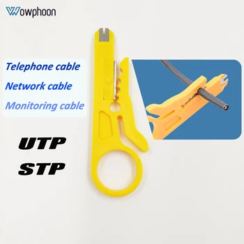 רשת הכבלים. כבל טלפון ניטור קו חשפנית מושך את כלי UTP STP כבל הרשת crimper קטן מושך את המכשיר - התמונה 1  