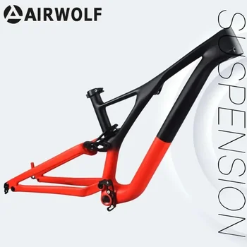 Airwolf T1100 29ER השעיה מלאה פחמן אופני הרים מסגרת נסיעות 142mm Boost 148*12 מ 