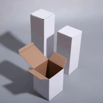 סיטונאי מקפלים אריזה בקופסת קרטון 3 שכבות לעבות קשה נייר לבן קרטון גלי קראפט מתנה קטנה מלבן תיבת - התמונה 1  