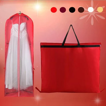 שמלת החתונה כיסוי אבק שמלת Dustproof כיסוי מתקפל אחסון שקיות בגדים - התמונה 1  
