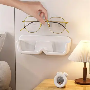 משקפיים תיבת אחסון קיר רכוב מחורר חינם משקפי שמש ארגונית מדף יוקרתי זכוכית חלון ראווה - התמונה 1  