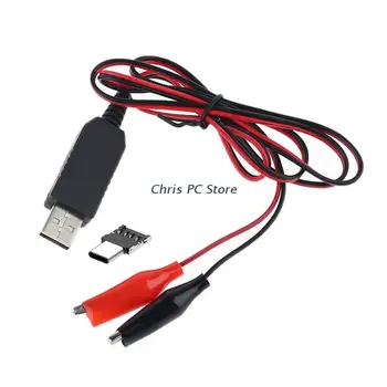 H8WA 2 1 סוג C USB ל 1.5 V, 3V 4.5 V, 6V כבל החשמל AA, AAA, C, D גודל הסוללה אלימינייטור LED אור צעצוע של מכשירי קשר - התמונה 1  