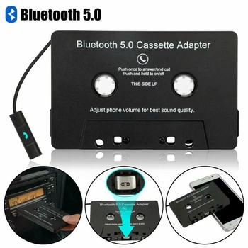 המכונית MP3 Bluetooth 5.0 דיבורית טלפונים שמע לרכב קלטת סטריאו לרכב Bluetooth הקלטת ממיר הקסטות עבור Iphone - התמונה 1  
