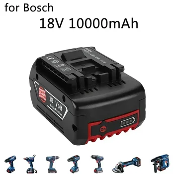 על 18V Bosch 10000mAh נטענת כלי עבודה סוללה עם LED Li-ion החלפת BAT609, BAT609G, BAT618, BAT618G, BAT614 - התמונה 1  