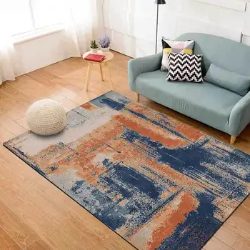 מודרני שטיחים עבור הסלון החלקה אישית מופשט ציור שמן דפוס נורדי בית מודרני עם שטיח קישוט החדר - התמונה 1  