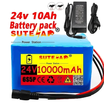 24V 10Ah 6S5P 18650 li-ion battery pack 25.2 v 10000mAh אופניים חשמליים ממונעים /חשמליים/סוללת ליתיום ion battery pack+2A - התמונה 1  