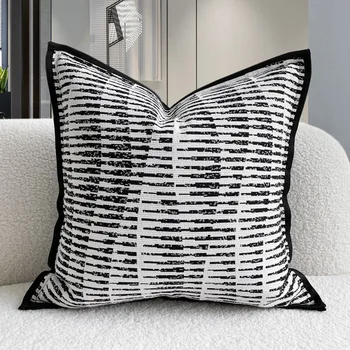 אפור כהה, שחור כריות גל כרית תיק מודרני דקורטיבי כרית כיסוי על הספה 45x45 בסלון הבית קישוטים - התמונה 1  