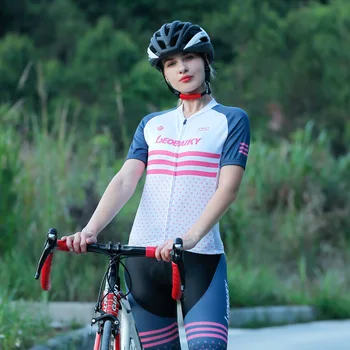 אופני הרים רכיבה על בגדים עם שרוולים קצרים למעלה הקיץ של נשים כביש, אופניים רכיבה על בגדים תכונות ספיגת לחות וזיעה-wi - התמונה 1  