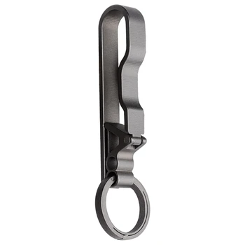 טיטניום אבזם טיטניום המותניים קליפ מחזיק מפתחות אביזרים מפתח טבעת מחזיק חיצוני נייד כלים - התמונה 1  