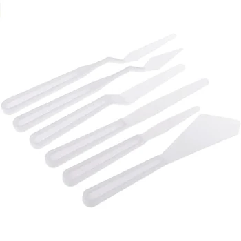 1Set מעורב פלסטיק סכין להגדיר מגרד מרית לדחוף סכין ציור אמן ציור שמן כלים אמן תלמיד בד - התמונה 1  