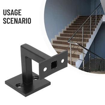 נירוסטה מעקה סוגריים על המדרגות בכיכר מעקה סוגריים עבור משק הבית שיפור קישוט הבית Accessor - התמונה 1  