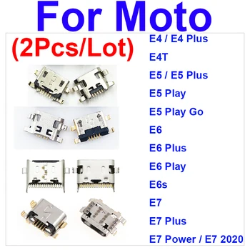 USB שקע הטעינה מחבר מזח נמל על האופנוע E4 XT1762 XT1772 E5 XT1924 E6 פלוס לשחק E4T E6s E7 כוח XT2097 E7 2020 XT2095-1 - התמונה 1  