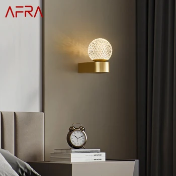 עפרה מודרני זהב פליז מנורת קיר LED 3 צבעים פשוט יצירתי מנורות קיר אור הביתה, למיטה עיצוב חדר - התמונה 1  