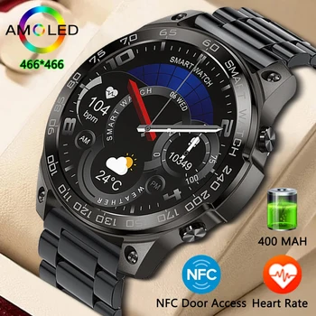 ChiBear ניו גברים של שעון חכם 466*466 AMOLED HD מסך GPS תנועה לאתר NFC חכם גישה Bluetooth שיחה Smartwatch גברים נשים+קופסא - התמונה 1  