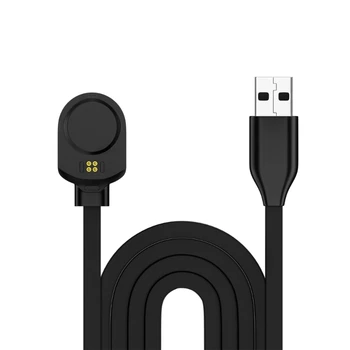 חזק USB כבל טעינה כבל קו החבל השחור עבור ספורטאי/קפטן/גולף שעונים חכמים - התמונה 1  