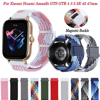 20 22mm ניילון חכם רצועת שעון Xiaomi Huami Amazfit GTR4 3 3 Pro רצועת צמיד מגנטי GTR GTS 2 3 4/GTS2-4 מיני אביזר - התמונה 1  