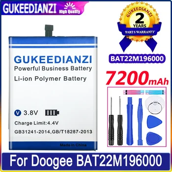 GUKEEDIANZI סוללה 7200mAh עבור Doogee BAT22M196000 טלפון נייד Bateria - התמונה 1  