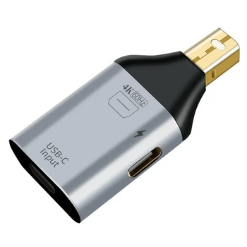 USB C מתאם מסוג-C הנשים תואם-DP Minidp זכר מתאם וידאו HD 4K@60Hz - התמונה 1  