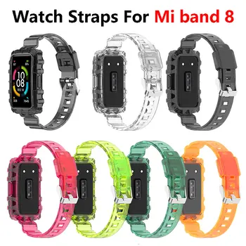 רצועות סיליקון להקת שעון XIAOMI Mi Band 8 לצפות Smartwatch צמיד לנשימה החלפת אביזרים Watchbands - התמונה 1  