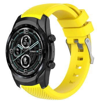 להקת פרק כף יד על Ticwatch Pro 2020 הרצועה על Ticwatch Pro 3 GPS/GTX/E2/S2 סיליקון צמיד להחליף חגורה שעון חכם אביזרים - התמונה 1  