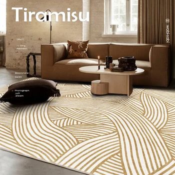 יפנית בסגנון רטרו Dirtresistant ו Easycare השטיח בסלון מעובה רך השינה שטיחים פשוטים Largearea במלתחה השטיח - התמונה 1  
