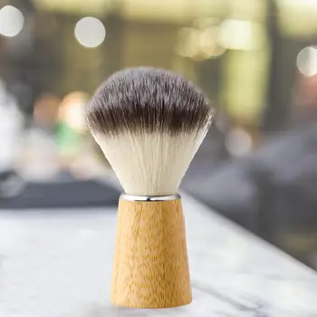 הזקן גילוח מברשת קלת משקל קל קצף אביזרי שיער סלון כלי עמיד עבור גילוח רטוב נייד ידית במבוק סבון מברשת - התמונה 1  