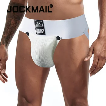 JOCKMAIL גברים תחתונים סקסיות נשלף הפין נרתיק תחתונים, חוטיני G בחוטים לנשימה הומו תחתונים זכר תחתונים - התמונה 1  