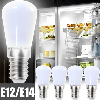4/1 יח ' E12/E14 נורות LED המקרר נורות 220V הובלת מקרר המנורה לדפוק את הנורה על מקרר ארונות תצוגה - התמונה 1  
