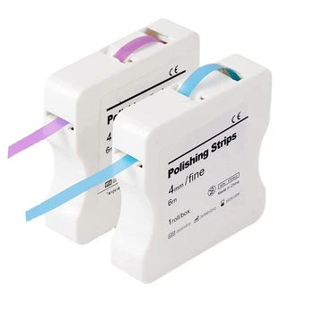 5Box שיניים Interproximal נייר שיוף ליטוש רצועות עבור גימור השחזה רפואת שיניים הלבנת שיניים בינוני חצץ דק 4-6 מ 