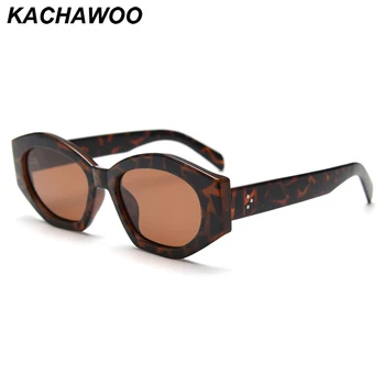 Kachawoo נמר עין חתול משקפי שמש מקוטב עבה מסגרת אופנה משקפי שמש מצולע נשים גברים מגמה חיצונית בסגנון אירופאי - התמונה 1  