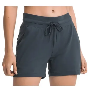 לולו נשים יוגה מכנסיים קצרים יוגה חוצות טניס כושר קצרים מכנסי לייקרה חומר אלסטיות גבוהה מהיר ייבוש אוורור - התמונה 2  