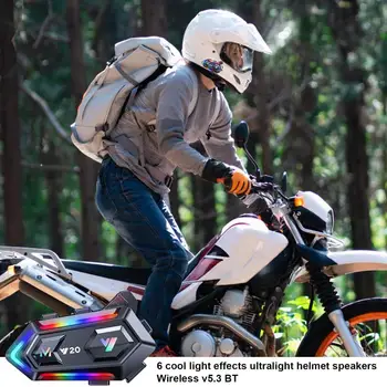 אלחוטית כיסוי ראש, רמקולים לקרוא שליטה אלחוטיות אוזניות עבור רוכבי אופנוע רעש ביטול טעינה מהירה אופנוע - התמונה 2  