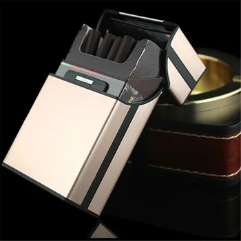 1PC צבע ממתקים, קופסת הסיגריות אופנה אלומיניום 20 יח סיגריות קיבולת סיגריות מקרה אבזם מגנטי תיבת - התמונה 2  
