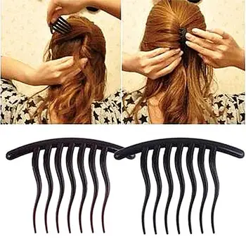 1~4PCS נשים שיער נפוח הקוקו מסרק השיער מוסיף נפח לשיער מחסנית סיכות לשיער המזלג עיצוב שיער, כלי שיער - התמונה 2  