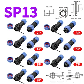 SP16 SP17 SP13 SP20 SP21 עגינה עמיד למים 2P-12pin תעופה מחבר Ip68 כבל חשמל מחבר אוטומטי חשמל בתעשייה - התמונה 2  