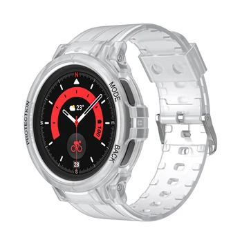 סיליקון ספורט הלהקה Case For Samsung Galaxy Watch5 Pro 45MM רצועת Wirstband צמיד רצועת שעון להקות - התמונה 2  